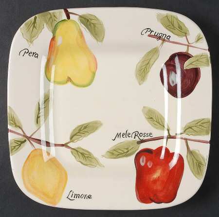 American Simplicity Fruit Square Salad Plate