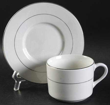 McAllister Platinum Flat Cup & Saucer Set