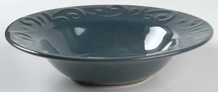 Nova Scroll Blue Rim Soup Bowl