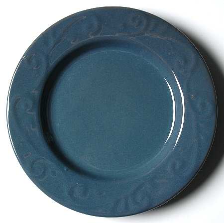 Nova Scroll Blue Salad/Dessert Plate