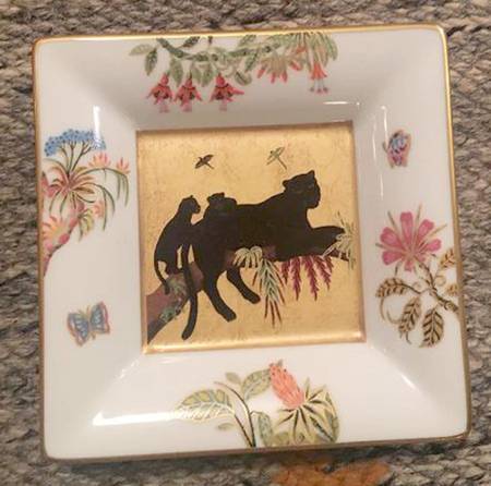 Alain Thomas Panther Noir 4" Square Tray