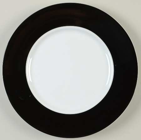 Banded Black Salad Plate