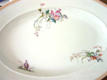 H3764 (Yellow Band) 15" Oval Serving Platter