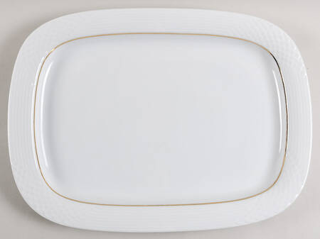 HUT1836 (Gold Verge, No Trim) 15" Rectangular Serving Platter