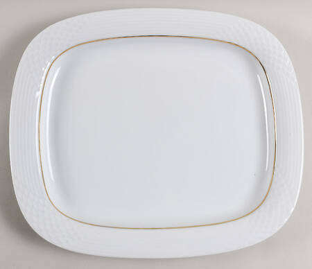 HUT1836 (Gold Verge, No Trim) 13" Rectangular Serving Platter