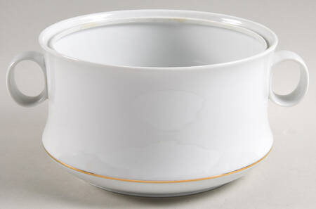 HUT1836 (Gold Verge, No Trim) Round Vegetable No Lid