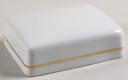 HUT1836 (Gold Verge, No Trim) Lid for Square Butter