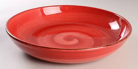 Twist Cranberry 13" Pasta Serving Bowl