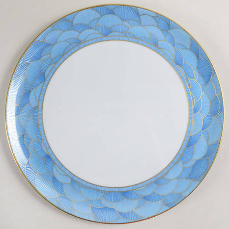 Eventails Bleu Cake Plate