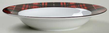 Traditional Holiday Large Rim Soup Bowl