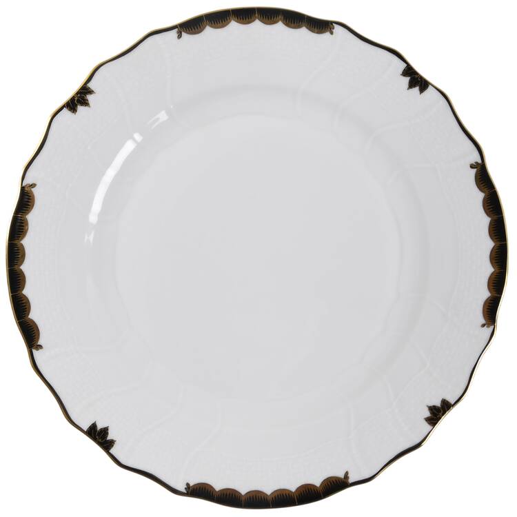 Princess Victoria Black Dinner Plate