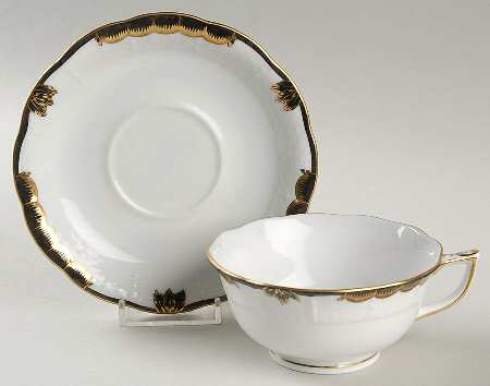 Princess Victoria Black Footed Cup & Saucer Set