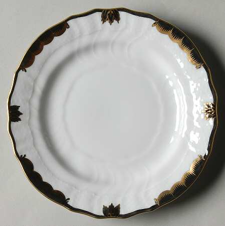 Princess Victoria Black Bread & Butter Plate