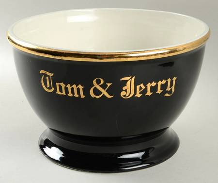 Tom and Jerry (Black) Footed Open Tom and Jerry Bowl