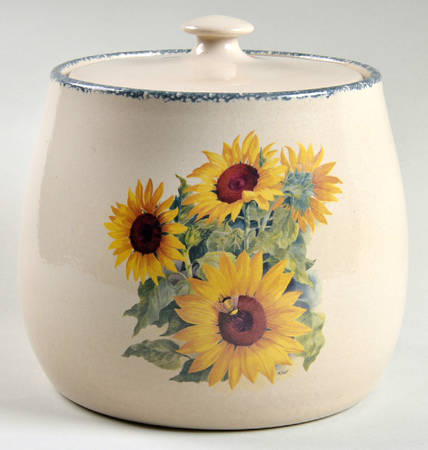 Sunflower Cookie Jar & Lid