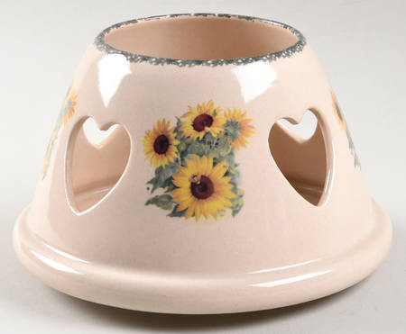 Sunflower Ceramic Shade for Glass Candle Jar