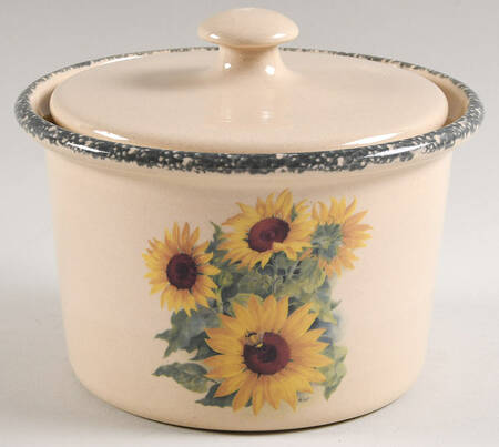 Sunflower Butter Crock & Lid by Home & Garden Party