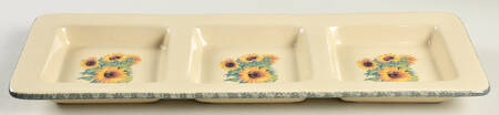Sunflower 3 Part Rectangular Divided Server by Home & Garden Party