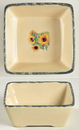 Sunflower 5" Square Bowl by Home & Garden Party
