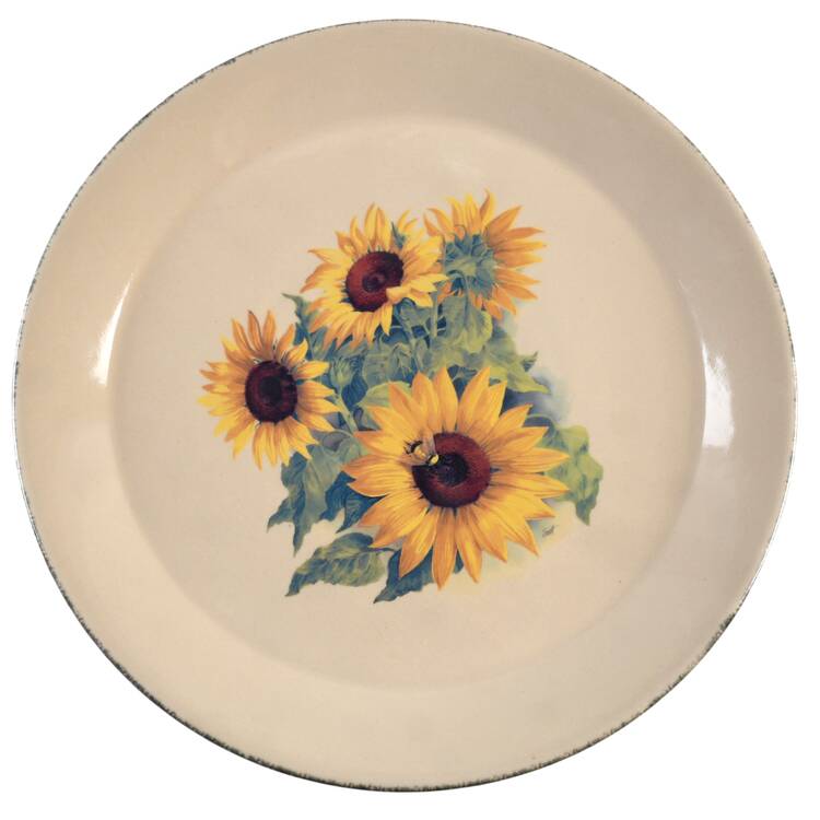 Sunflower 12" Chop Plate (Round Platter) by Home & Garden Party