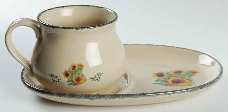 Sunflower Snack Tray & Soup Mug Set by Home & Garden Party