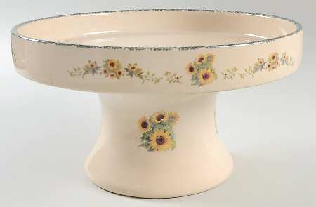 Sunflower Cake Plate & Pedestal by Home & Garden Party