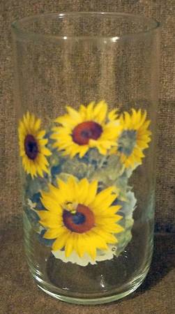 Sunflower Glassware Flat Tumbler