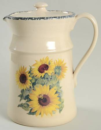 Sunflower Pitcher & Lid by Home & Garden Party