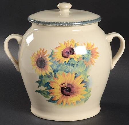 Sunflower Medium Canister & Lid