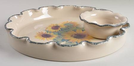 Sunflower (2 Piece) Chip & Dip Set by Home & Garden Party