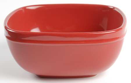 Canopy Cranberry (Square) Soup/Cereal Bowl