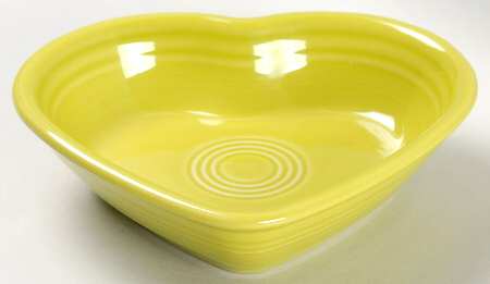 Fiesta Lemongrass (Intro 2009) Heart Shaped Bowl
