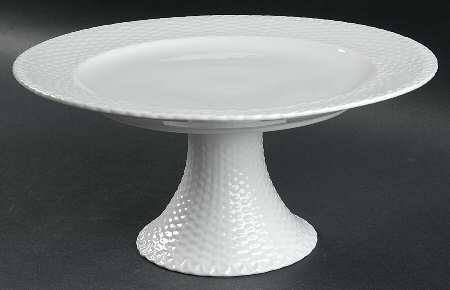 Basket Weave 10" Diameter Pedestal Cake Stand