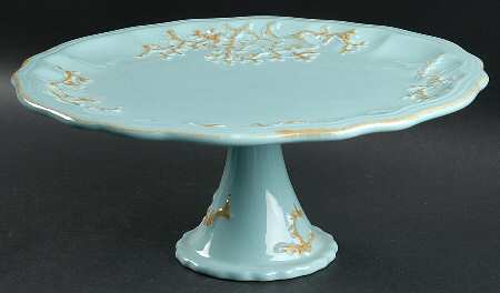 Reef Aqua 12" Diameter Pedestal Cake Stand