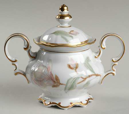 Magnolia (8230, Sylvia, White) Sugar Bowl & Lid