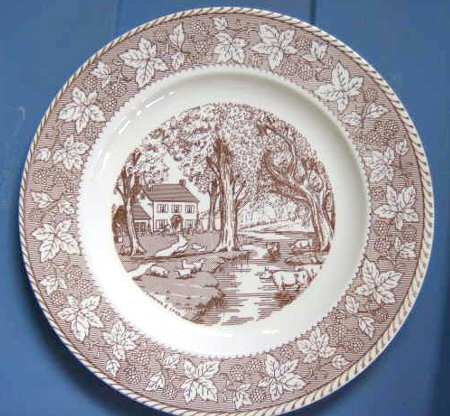 CurrierandIves Brown by Homer Laughlin 