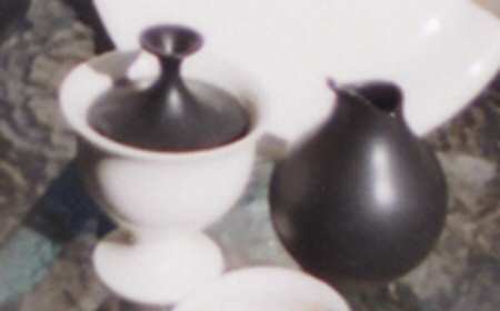 Z Ware White Black Creamer