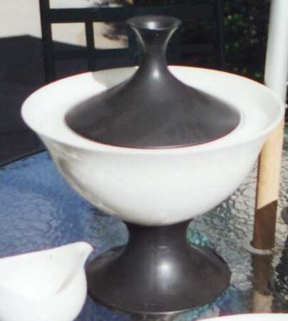 Z Ware White Black Tureen &  Lid