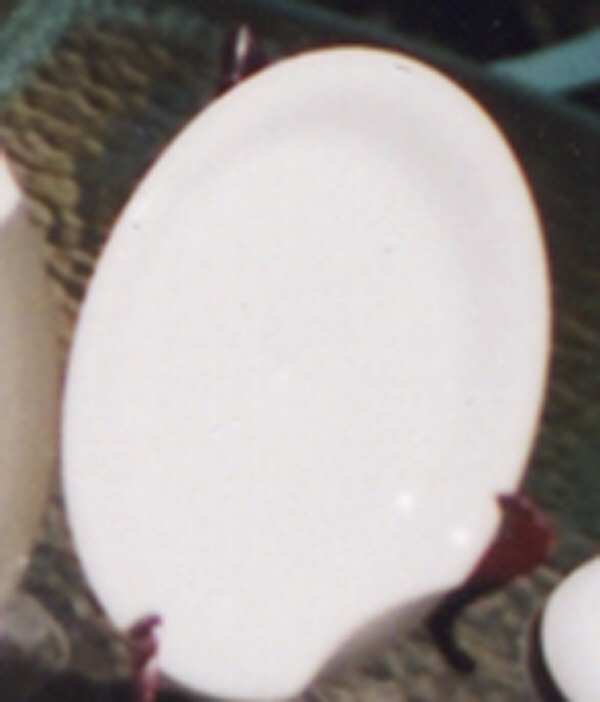 Z Ware White Black Salad Plate