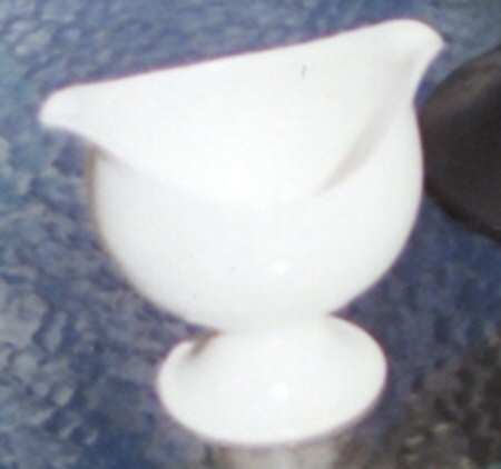 Z Ware White Black Gravy Boat