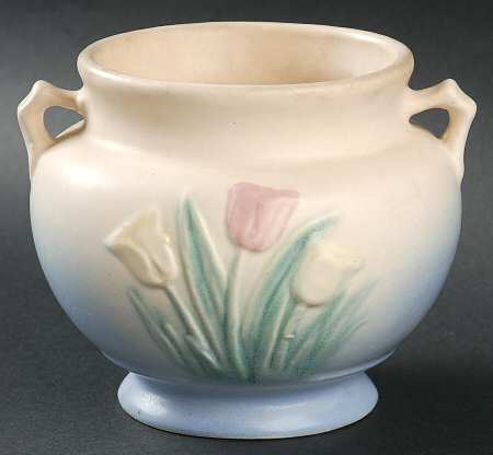 Tulip Yellow Blue 5" Jardiniere