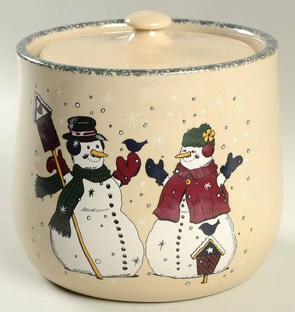 Snowman Cookie Jar & Lid