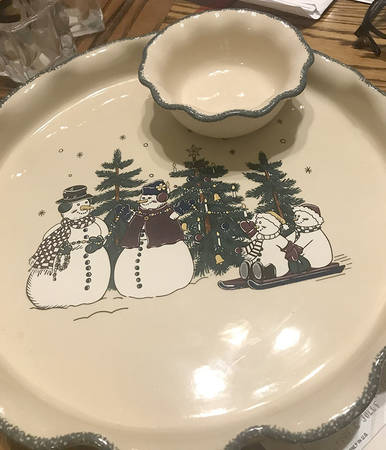 Snowman (2 Piece) Chip & Dip Set