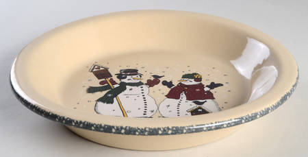 Snowman 11" Pie Baking Plate