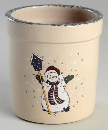 Snowman Candle Crock