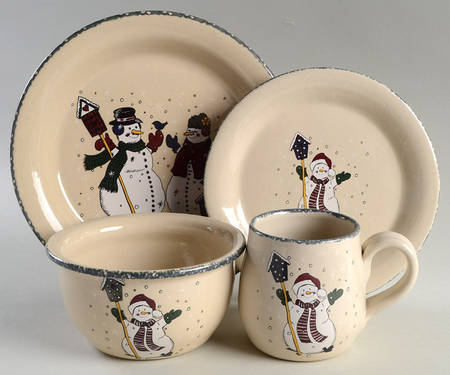Snowman 4 Piece Place Setting