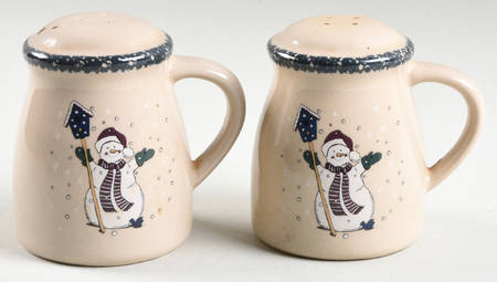 Snowman Handled Salt & Pepper Set