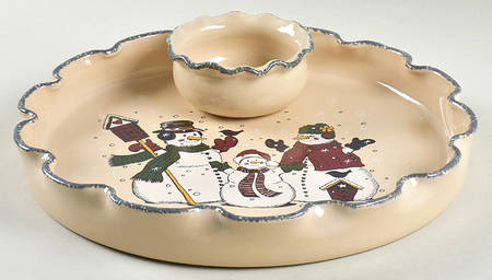 Snowman Chip/Dip Set (2 Piece)