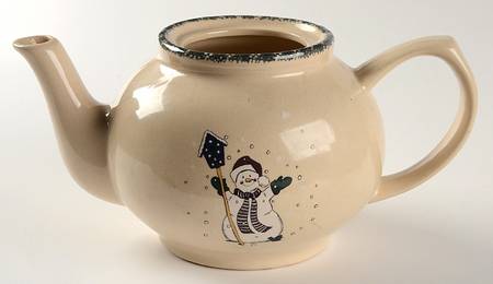 Snowman Teapot No Lid