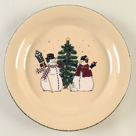 Snowman Dinner Plate